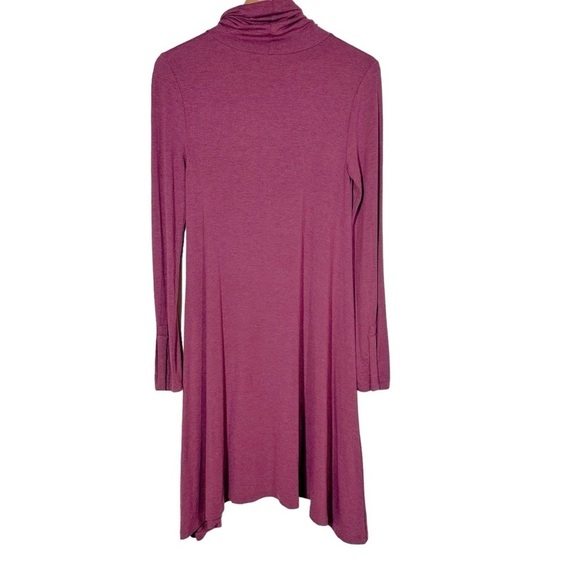 Anthropologie Turtleneck Jersey Knit Dress Asymmetric Hem Size Small - Picture 5 of 8